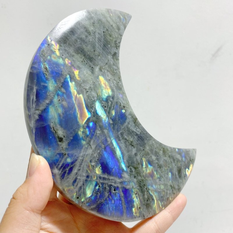 10 Pieces Beautiful Labradorite Moon Carving -Wholesale Crystals