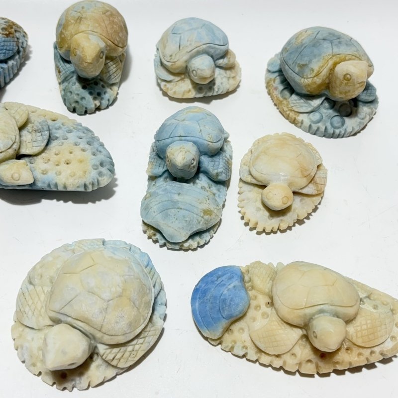 10 Pieces Blue Dumortierite Sea Turtle Carving - Wholesale Crystals
