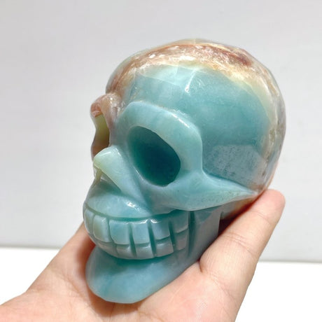 10 Pieces Caribbean Calcite Skull Carving - Wholesale Crystals