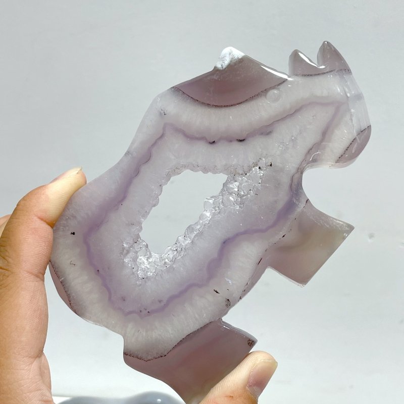 10 Pieces Geode Druzy Agate Rhino Carving - Wholesale Crystals