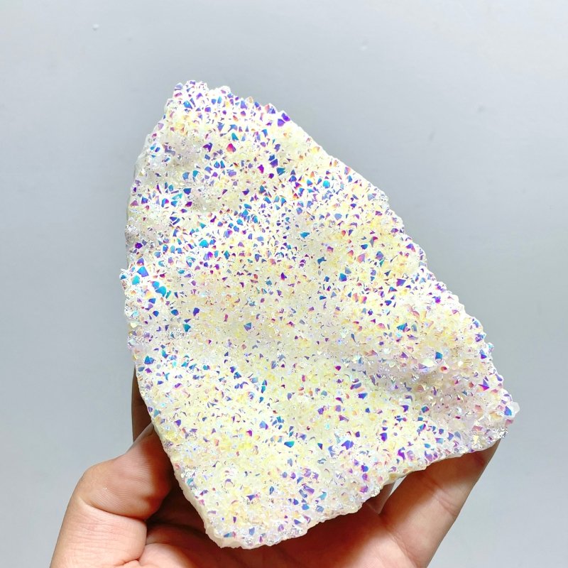 10 Pieces Large Aura Quartz Cluster Specimen - Wholesale Crystals