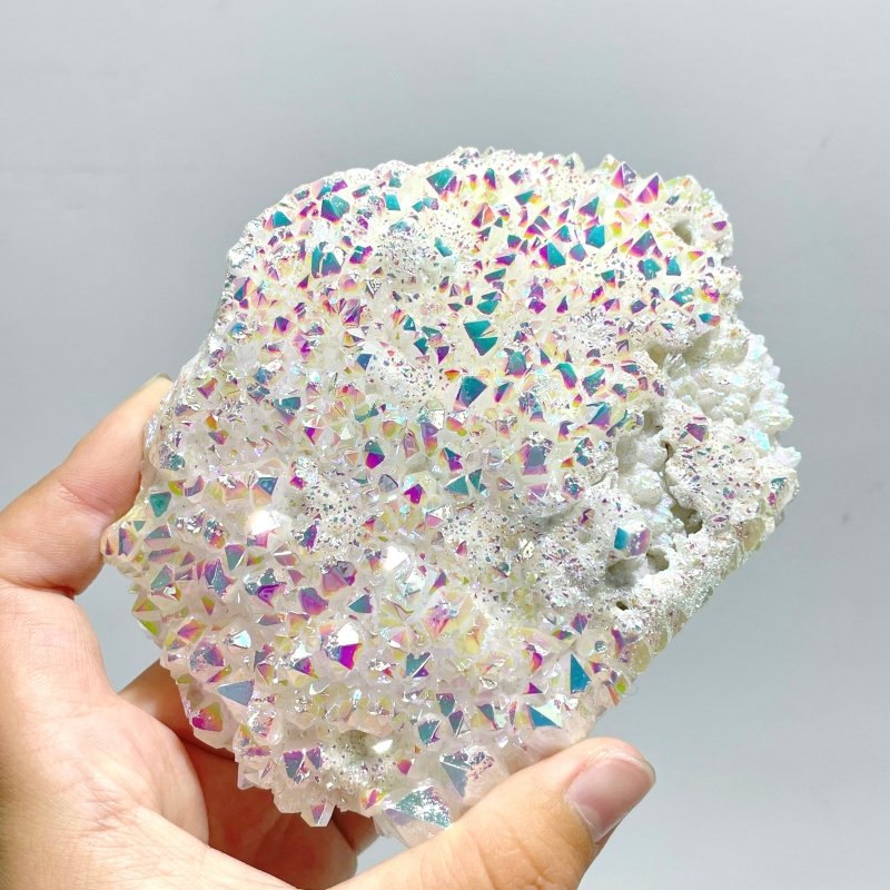 10 Pieces Large Aura Quartz Cluster Specimen - Wholesale Crystals