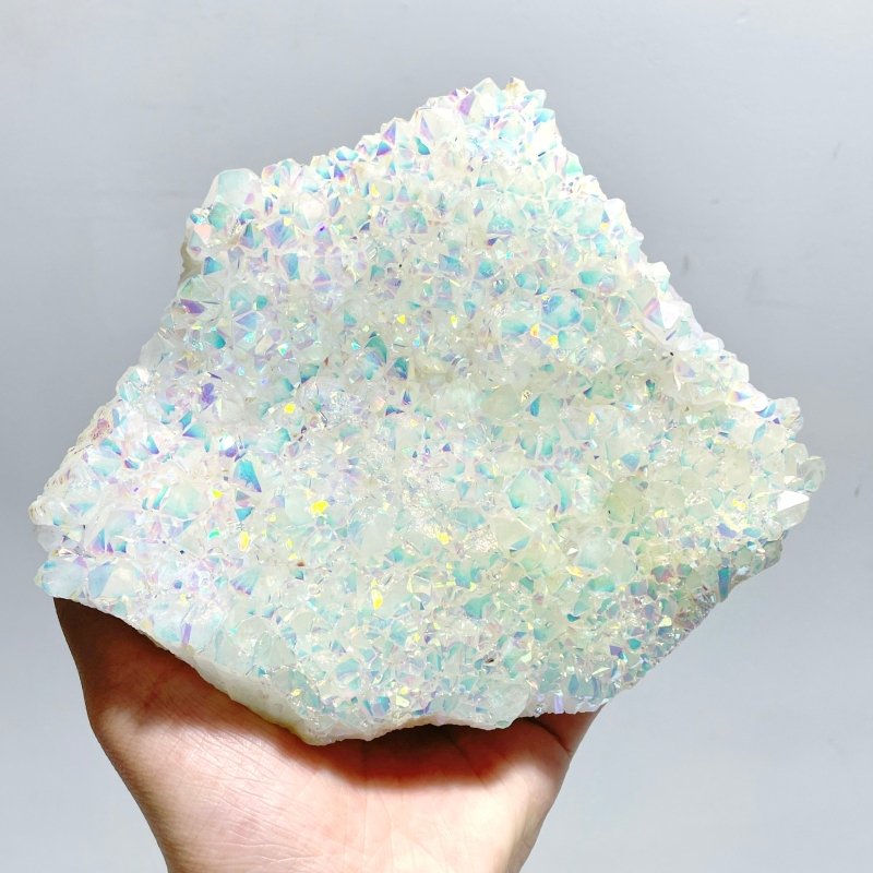 10 Pieces Large Aura Quartz Cluster Specimen - Wholesale Crystals