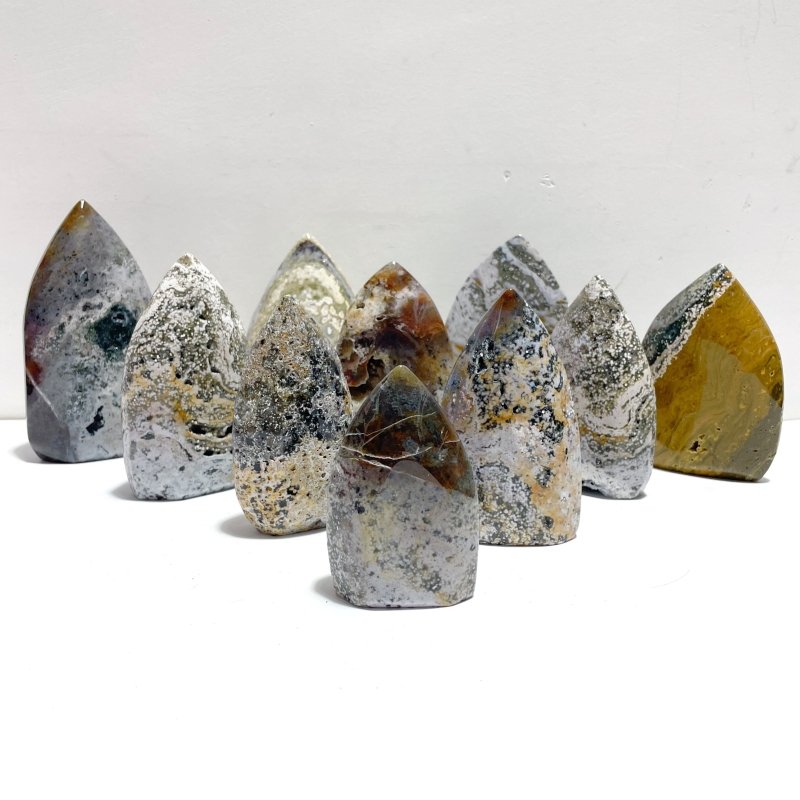 10 Pieces Ocean Jasper Arrow Head Shape Home Decor - Wholesale Crystals