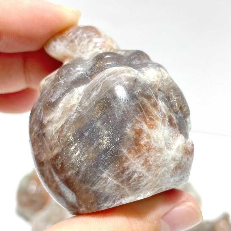 10 Pieces Sunstone Mixed Moonstone Halloween Pumpkin Face - Wholesale Crystals