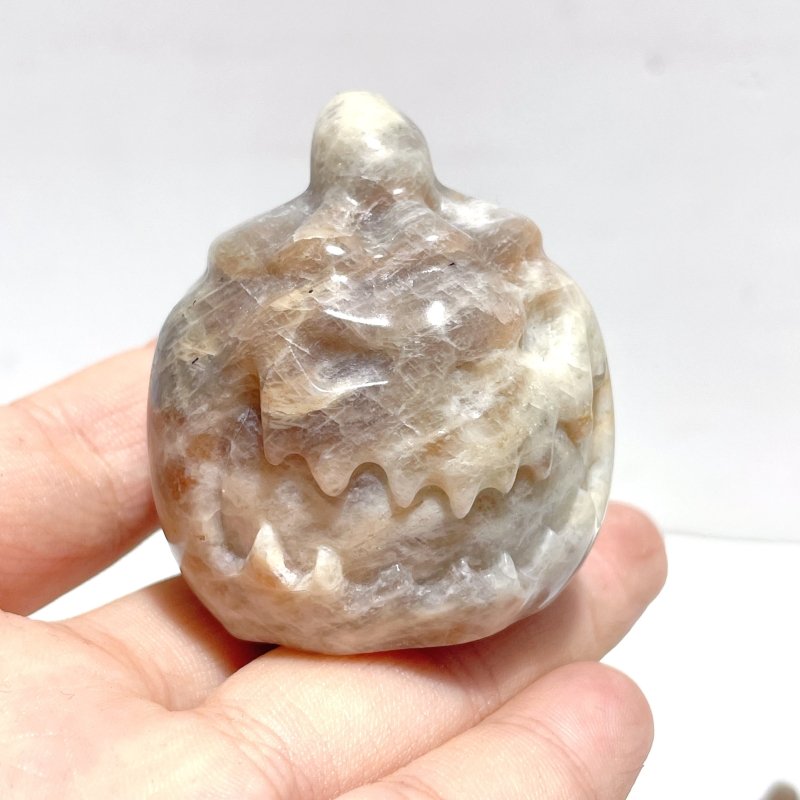 10 Pieces Sunstone Mixed Moonstone Halloween Pumpkin Face - Wholesale Crystals