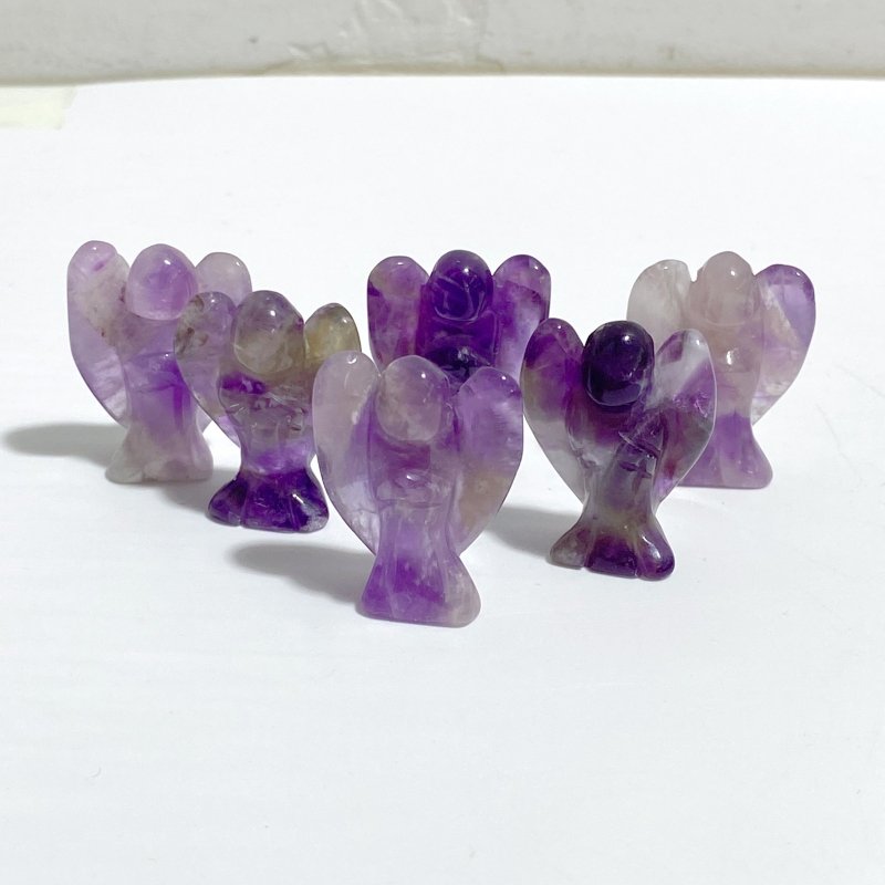 10 Types Mini Angel Carving Rose Quartz Moss Agate -Wholesale Crystals