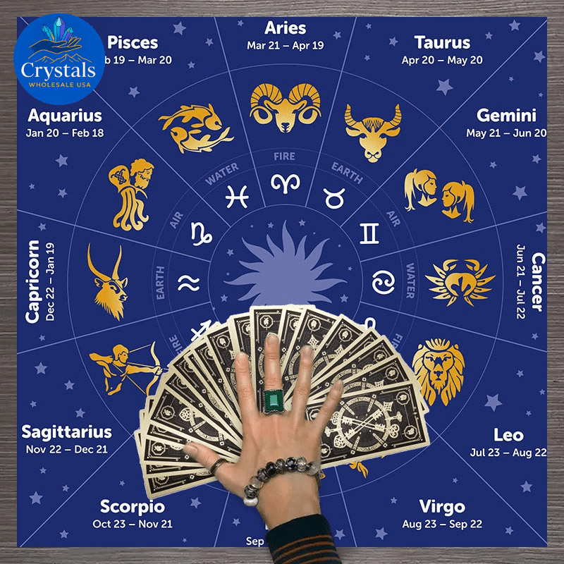 10 Zodiac Altar(1 - 2) Tarot Tablecloth - Wholesale Crystals
