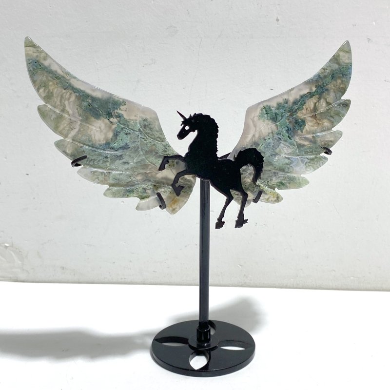 11 Pairs Wings Carving With Stand Closeout (Defect) -Wholesale Crystals