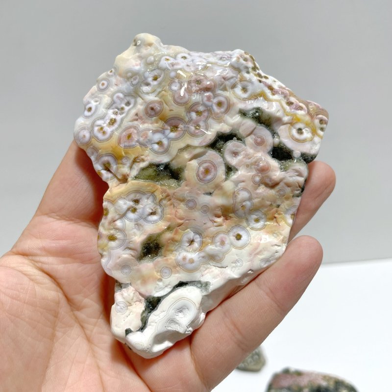 11 Pieces 8th Vein Ocean Jasper Free Form Mixed Size A03 - Wholesale Crystals