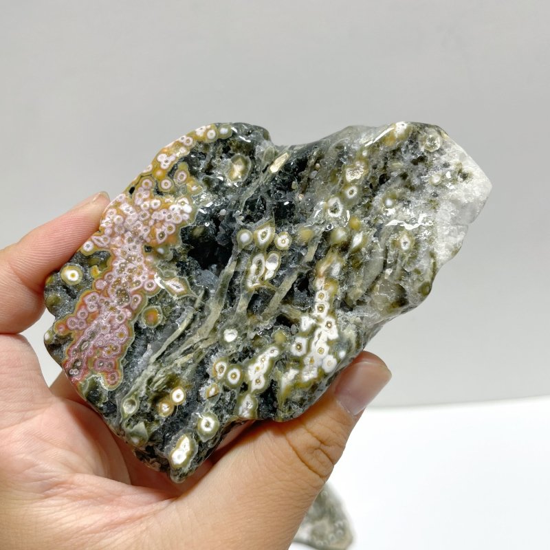 11 Pieces 8th Vein Ocean Jasper Free Form Mixed Size A03 - Wholesale Crystals