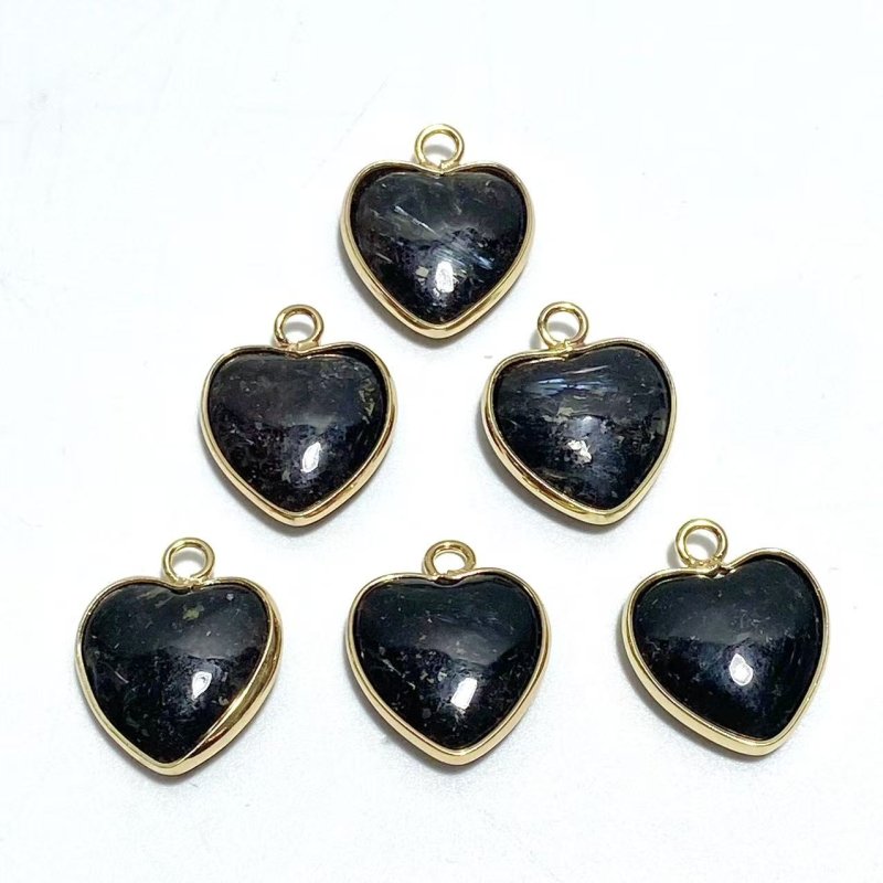 11 Types Crystal Heart Shape Pendants Wholesale Rose Quartz Chevron Amethyst Tiger Eye - Wholesale Crystals