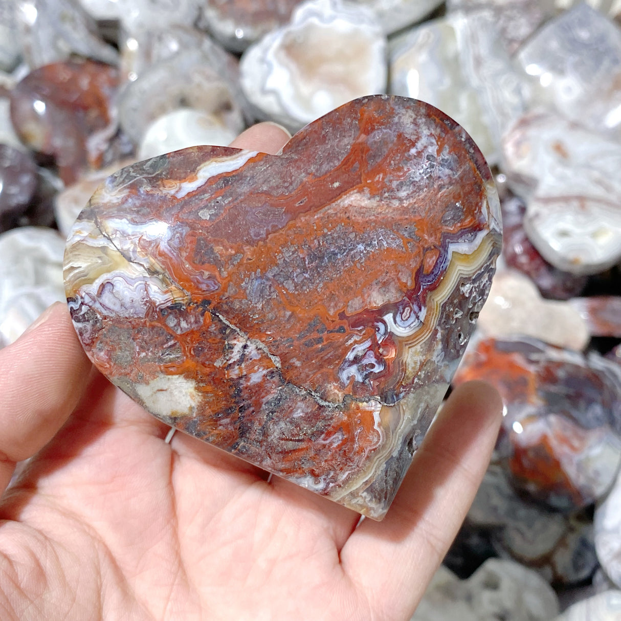 231 Pieces Moroccan Agate Heart (Sea Freight Only)