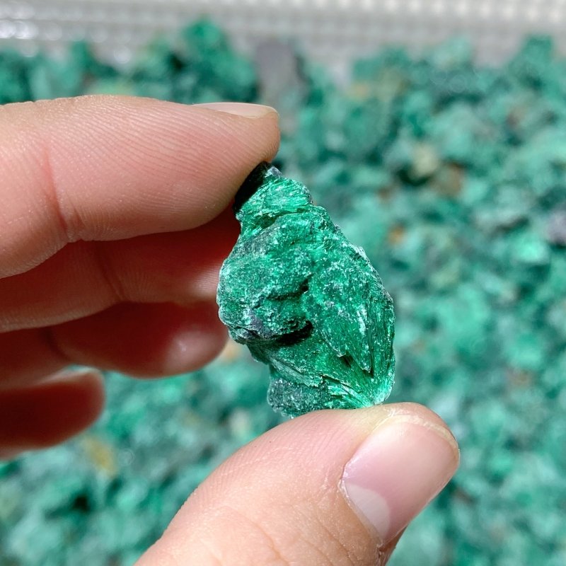 11lbs Natural Small Raw Malachite High Quality - Wholesale Crystals