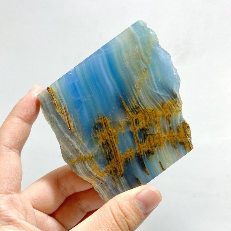 12 Pieces Blue Onyx Slab - Wholesale Crystals