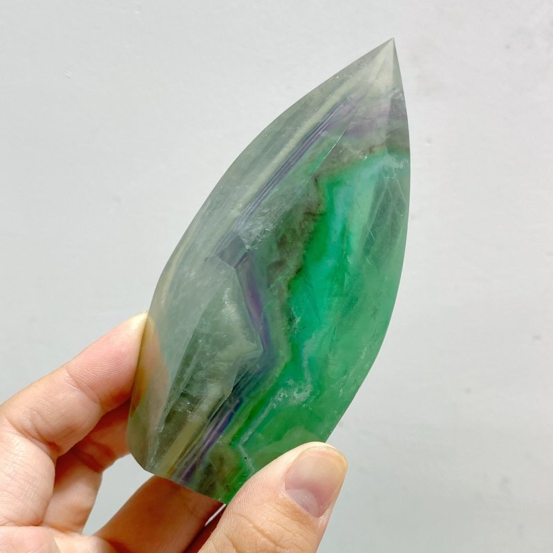 12 Pieces High Quality Large Rainbow Fluorite Flame Mixed Color -Wholesale Crystals