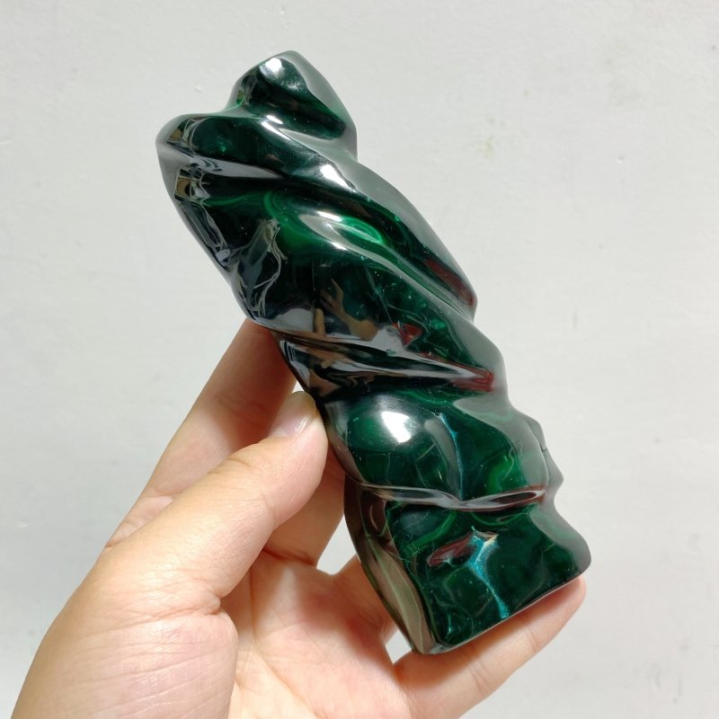 12 Pieces Malachite Flame Carving -Wholesale Crystals