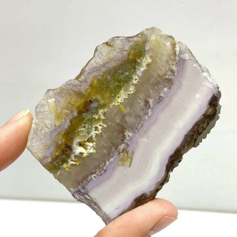 12 Pieces Unique Fluorite Mixed Pyrite Calcite Slab - Wholesale Crystals