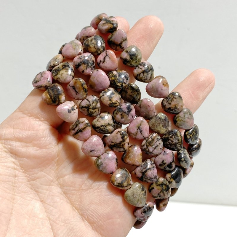 12 Types Heart Shape Bracelet Wholesale Green Aventurine Obsidian Ocean Jasper - Wholesale Crystals