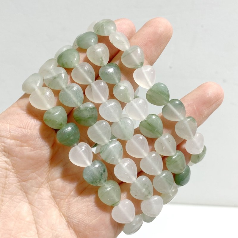 12 Types Heart Shape Bracelet Wholesale Green Aventurine Obsidian Ocean Jasper - Wholesale Crystals