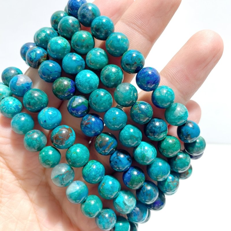 13 Pieces 8mm Chrysocolla Bracelets - Wholesale Crystals