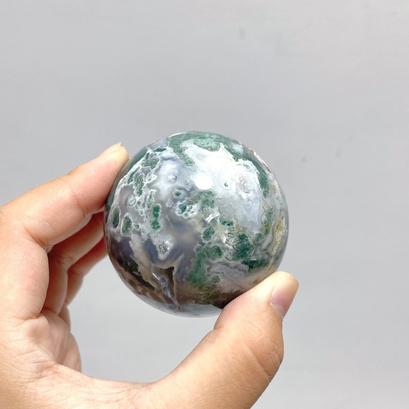 13 Pieces Beautiful Moss Agate Spheres - Wholesale Crystals