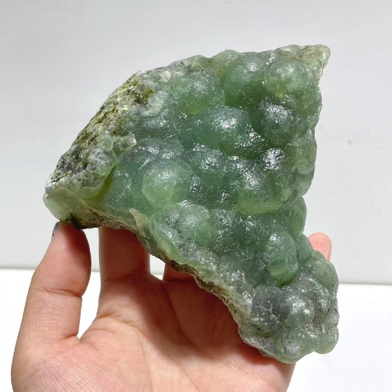13 Pieces Beautiful Prehnite Mixed Green Tourmaline Raw Stone Specimen - Wholesale Crystals