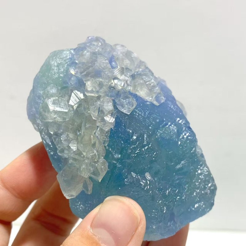 13 Pieces Blue Fluorite Raw Stone Specimen For Collection - Wholesale Crystals