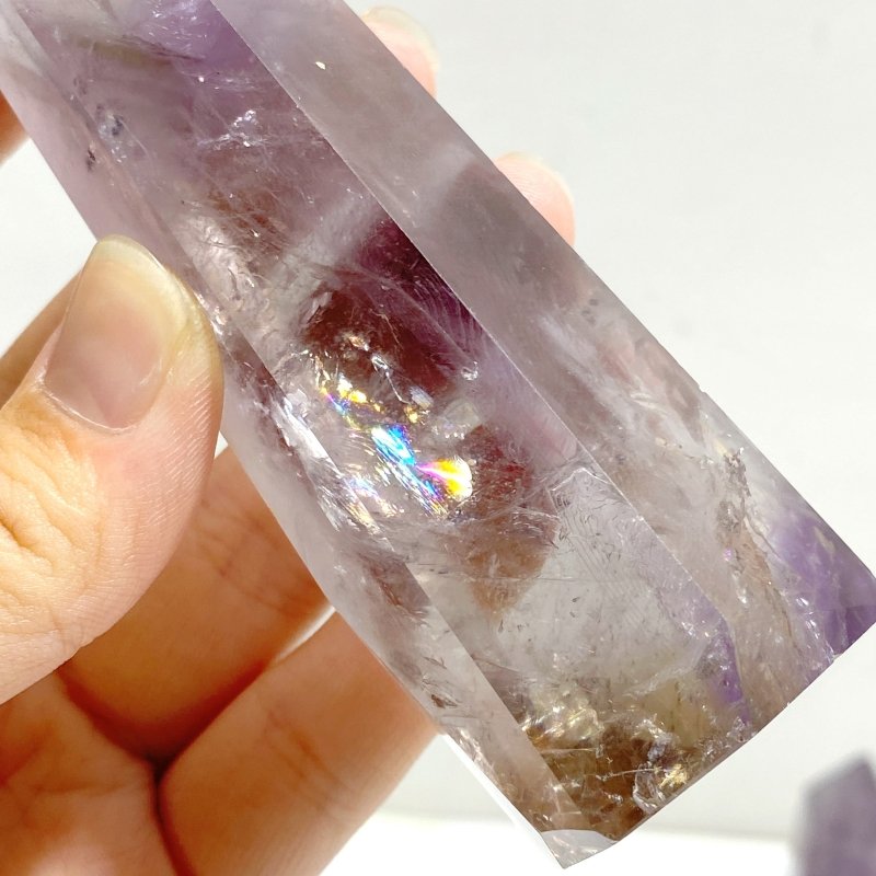 13 Pieces God's Fingerprint Light Purple Amethyst Tower Point -Wholesale Crystals