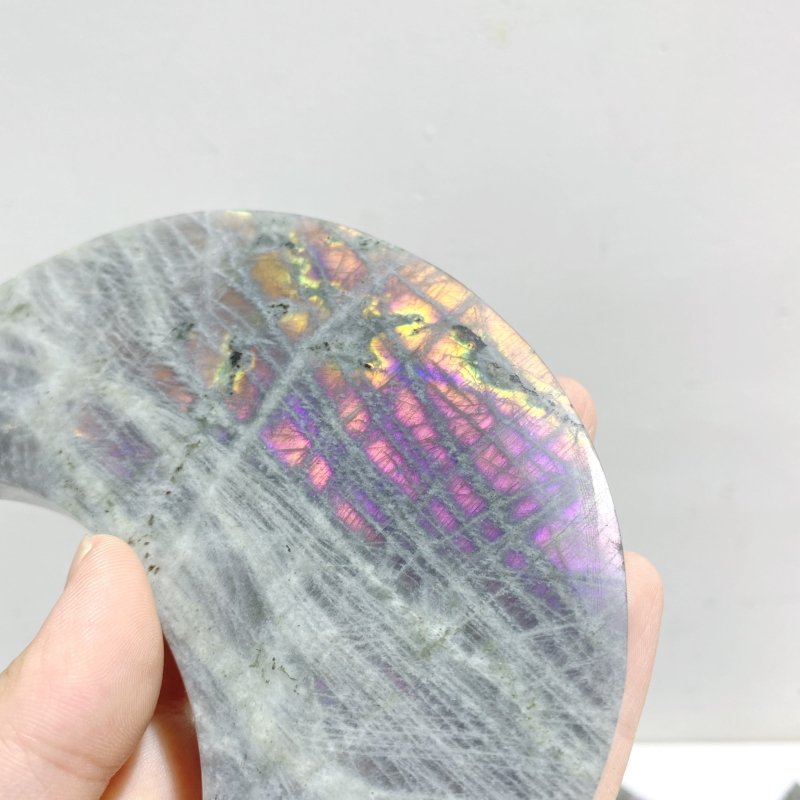 15 Pieces Beautiful Labradorite Moon Carving - Wholesale Crystals