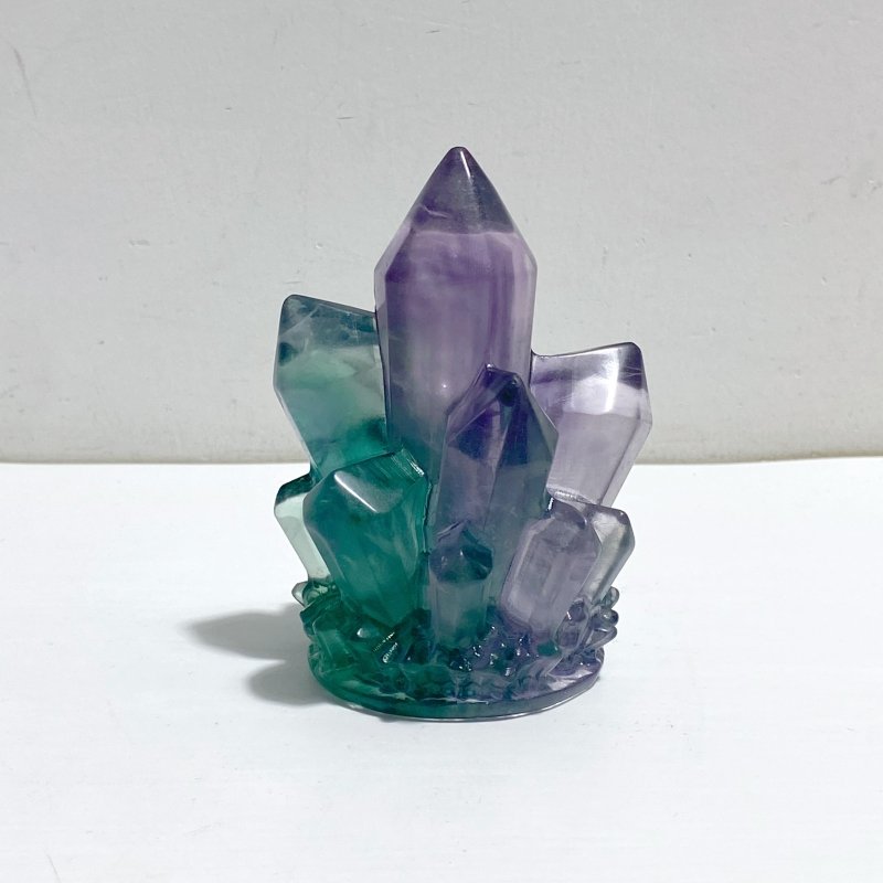 15 Pieces Beautiful Rainbow Fluorite Cluster Carving - Wholesale Crystals