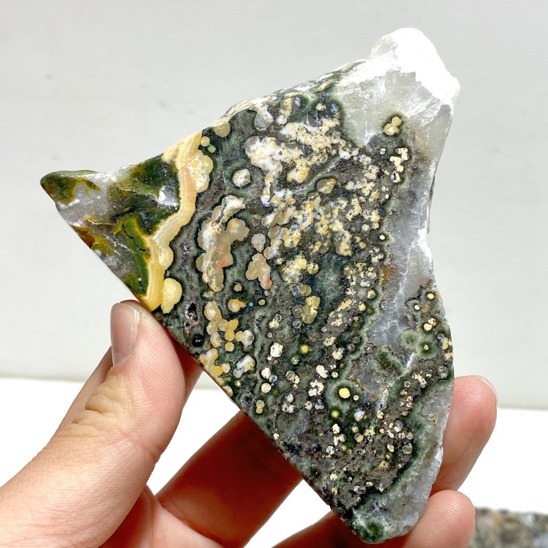 16 Pieces 8th Vein Ocean Jasper Slabs - Wholesale Crystals