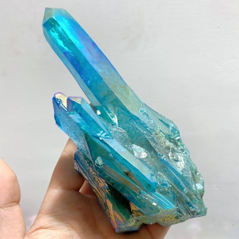 16 Pieces Aura Colorful Clear Quartz Cluster - Wholesale Crystals