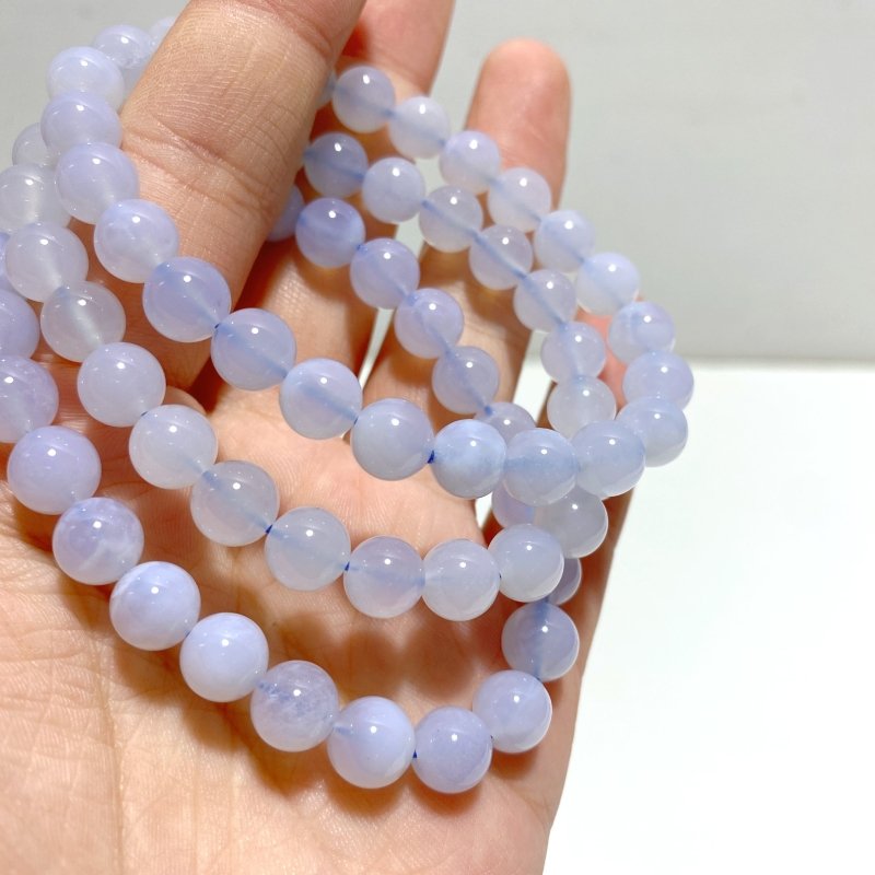 16 Pieces Blue Chalcedony Bracelets - Wholesale Crystals