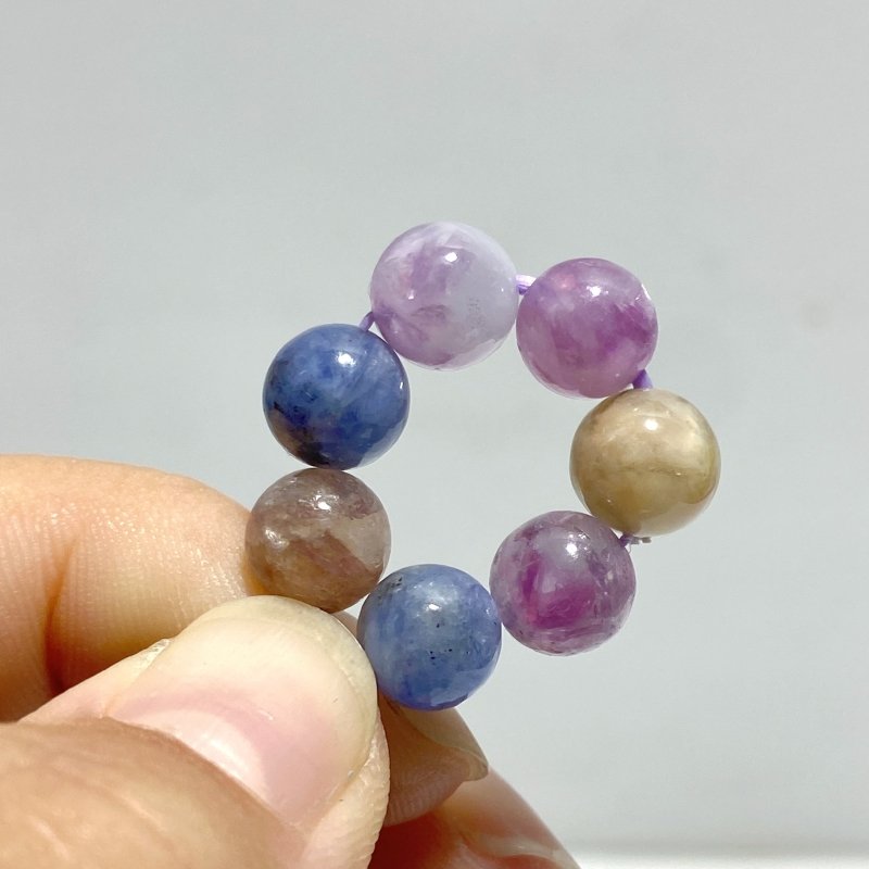 17 Pieces 8mm Colorful Spark Mica Mixed Color Bracelets - Wholesale Crystals