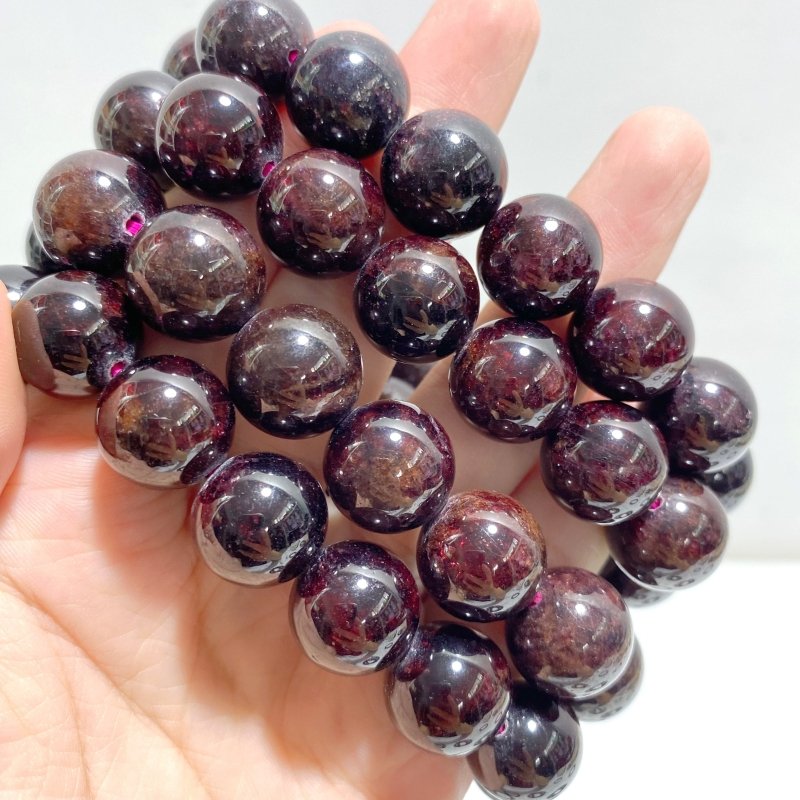 18 Pieces 14mm Garnet Bracelets -Wholesale Crystals