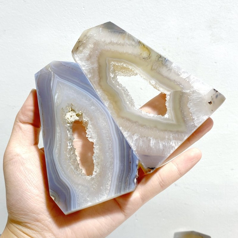 18 Pieces Agate Geode Druzy Tower Point - Wholesale Crystals