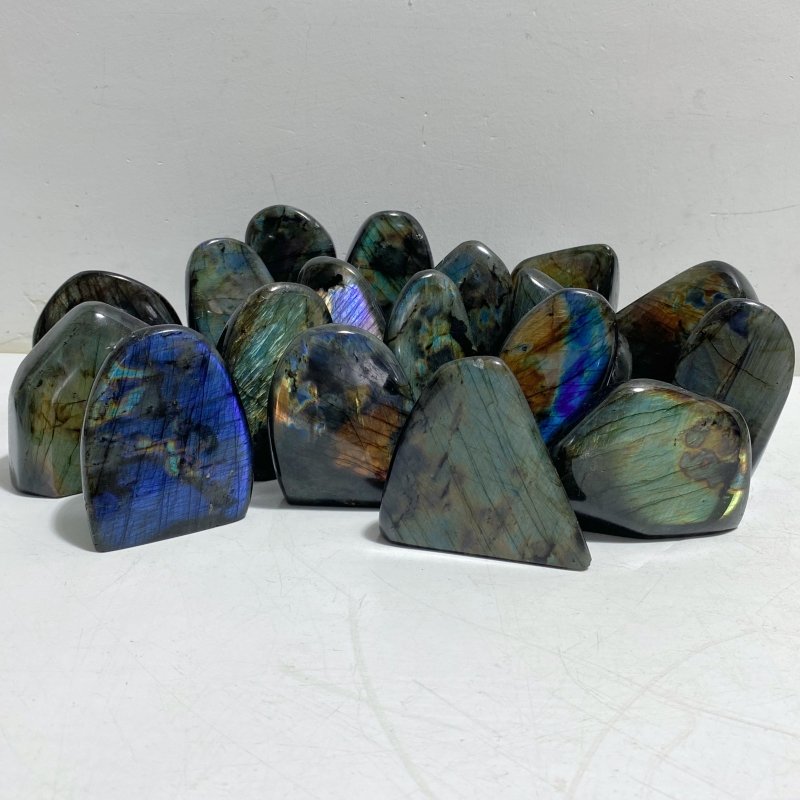 18 Pieces Beautiful Polished Labradorite Free Form -Wholesale Crystals