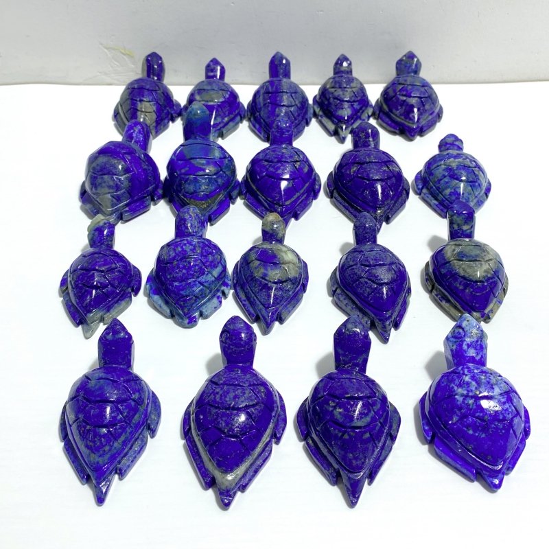 19 Pieces Lapis Lazuli Sea Turtles Carving - Wholesale Crystals