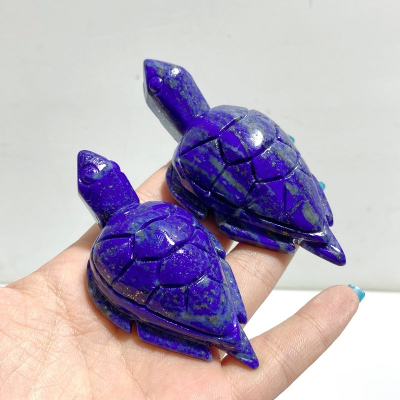 19 Pieces Lapis Lazuli Sea Turtles Carving - Wholesale Crystals