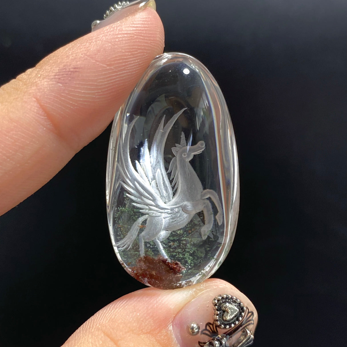4 Pieces Unicorn Garden Quartz Inner Scene Carving