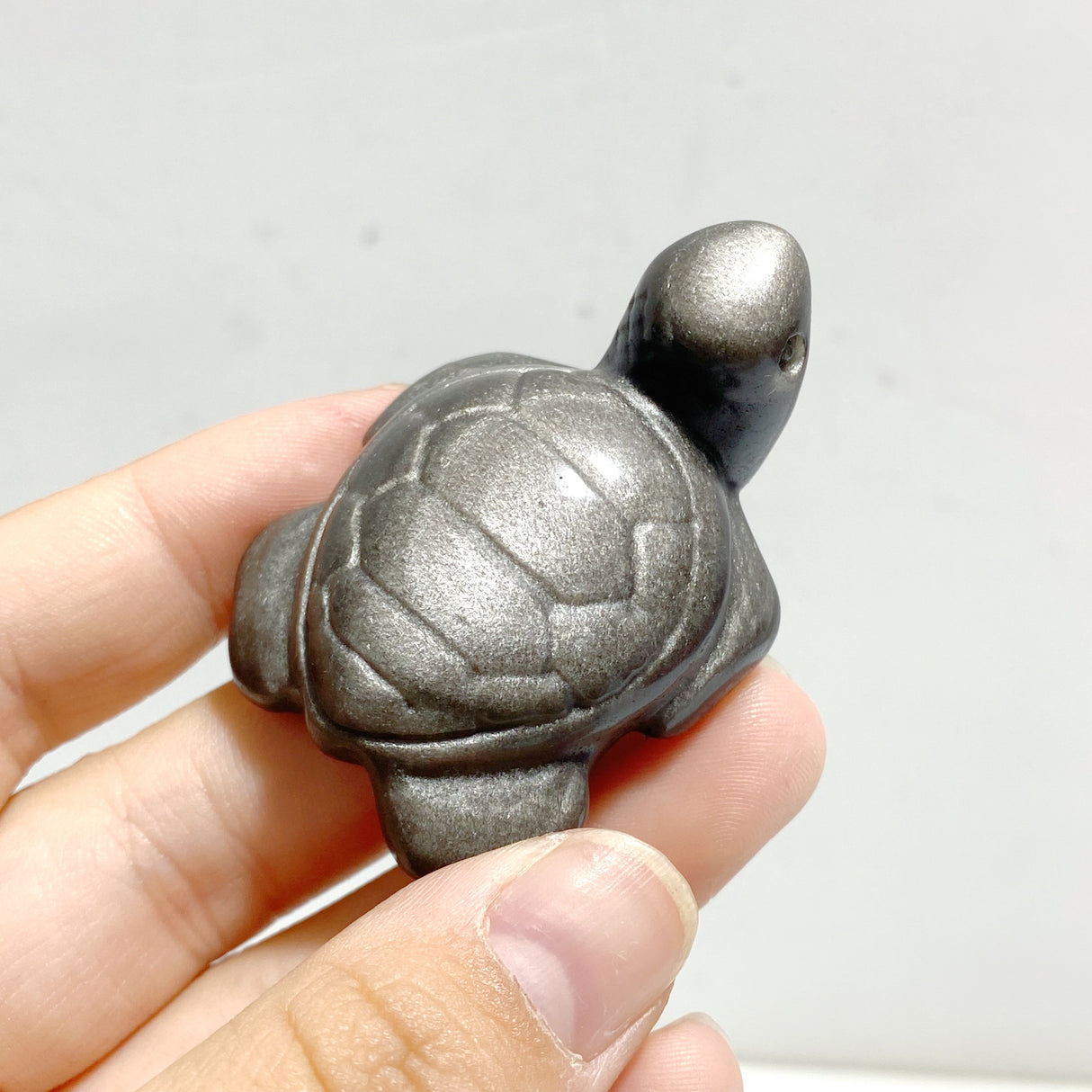 Silver Sheen Obsidian Turtle Carving Wholesale
