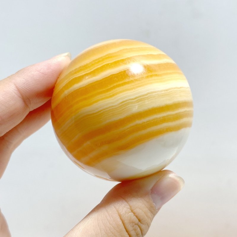 2-2.3inch Yellow Calcite Stripe Spheres Wholesale -Wholesale Crystals