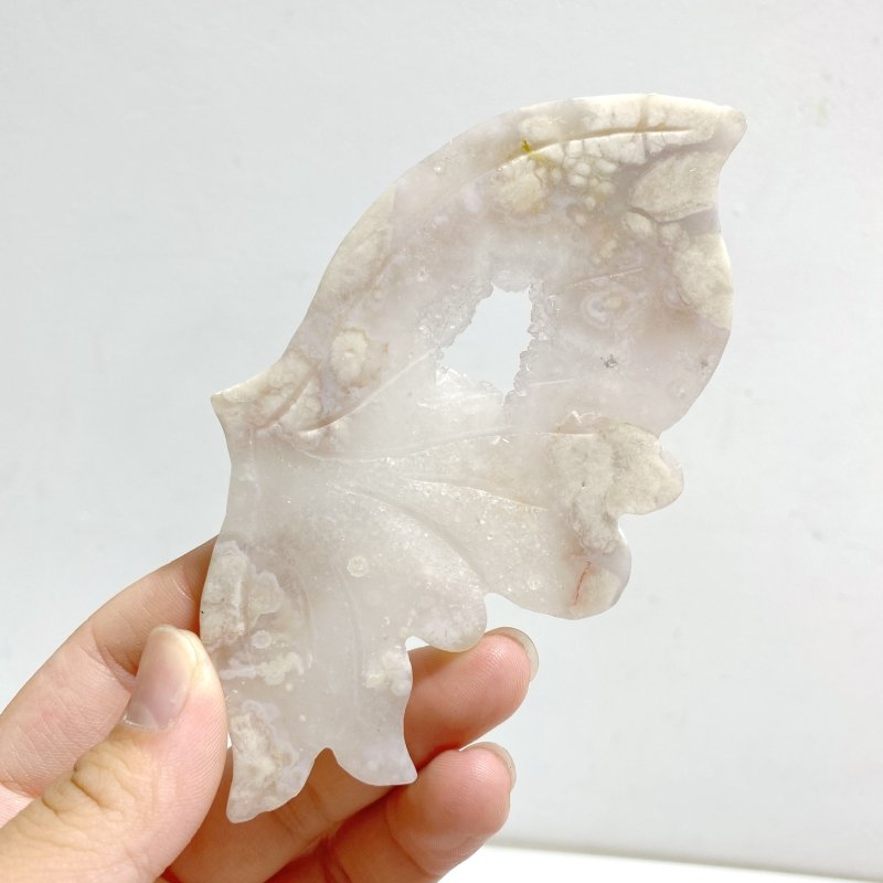2 Pairs Geode Sakura Flower Agate Butterfly Wing With Stand -Wholesale Crystals