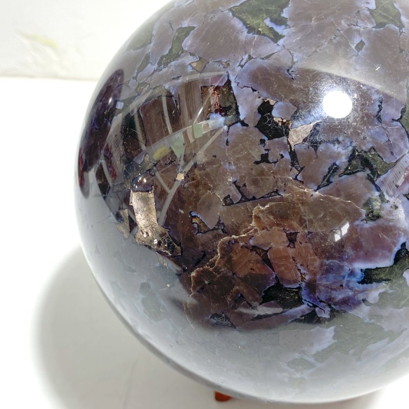 2 Pieces 12CM Indigo Gabbro Stone Spheres - Wholesale Crystals