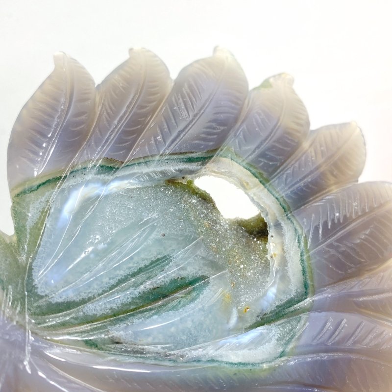 2 Pieces Geode Druzy Agate Nine - tailed Fox Carving 7 - Wholesale Crystals