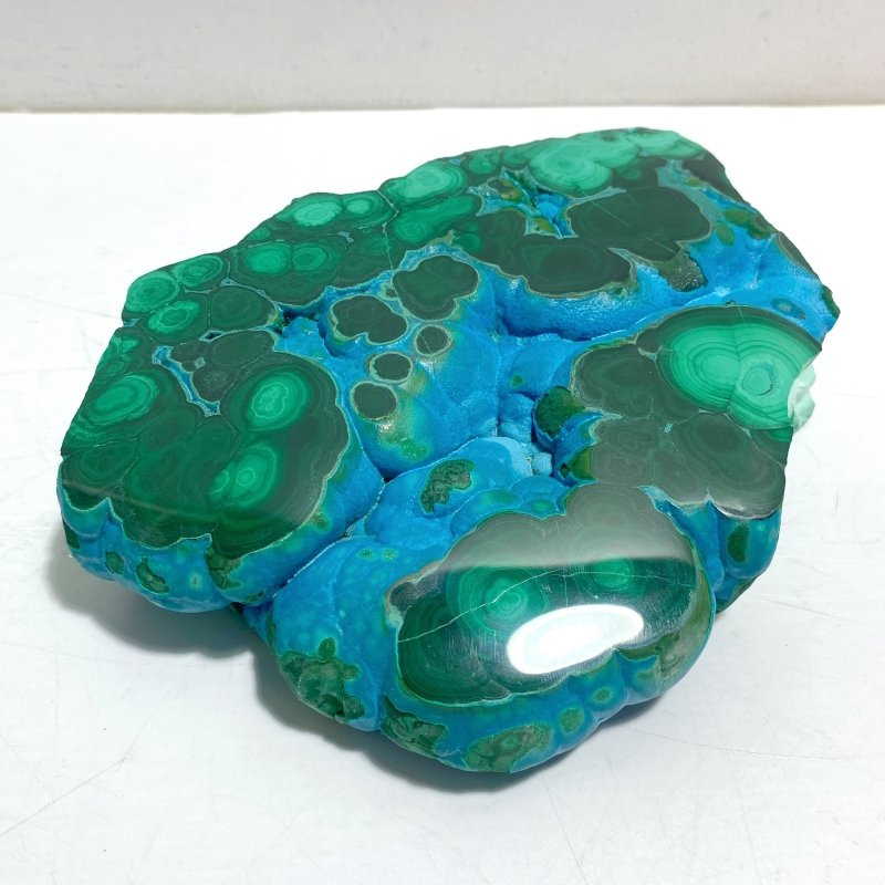 2 Pieces High Quality Beautiful Chrysocolla Mixed Malachite Slab Specimen 10 - Wholesale Crystals