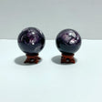 2 Pieces High Quality Spark Lepidolite Spheres - Wholesale Crystals