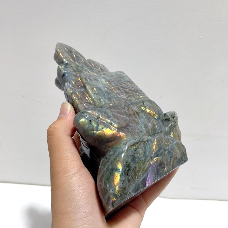 2 Pieces Labradorite Flying Dragon Castle Carving - Wholesale Crystals