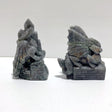 2 Pieces Labradorite Flying Dragon Castle Carving - Wholesale Crystals
